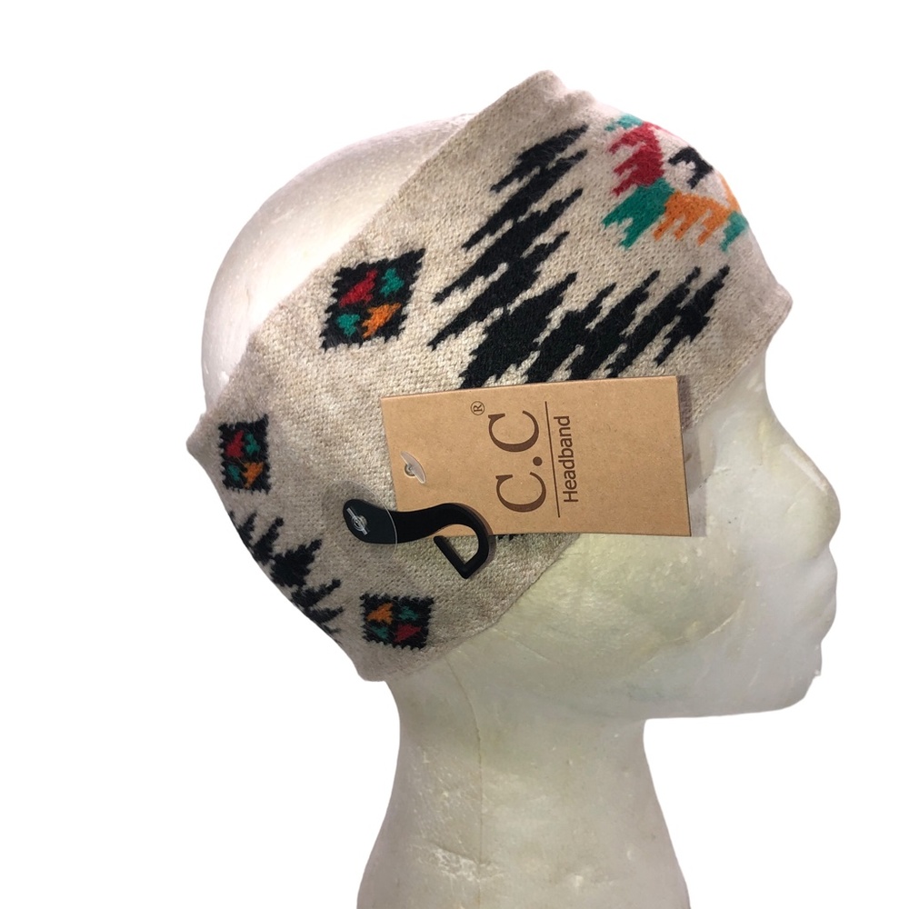 Southwestern Aztec Print Winter Ear Warmers Knit Headbands HeadWr - Picture 6 of 11